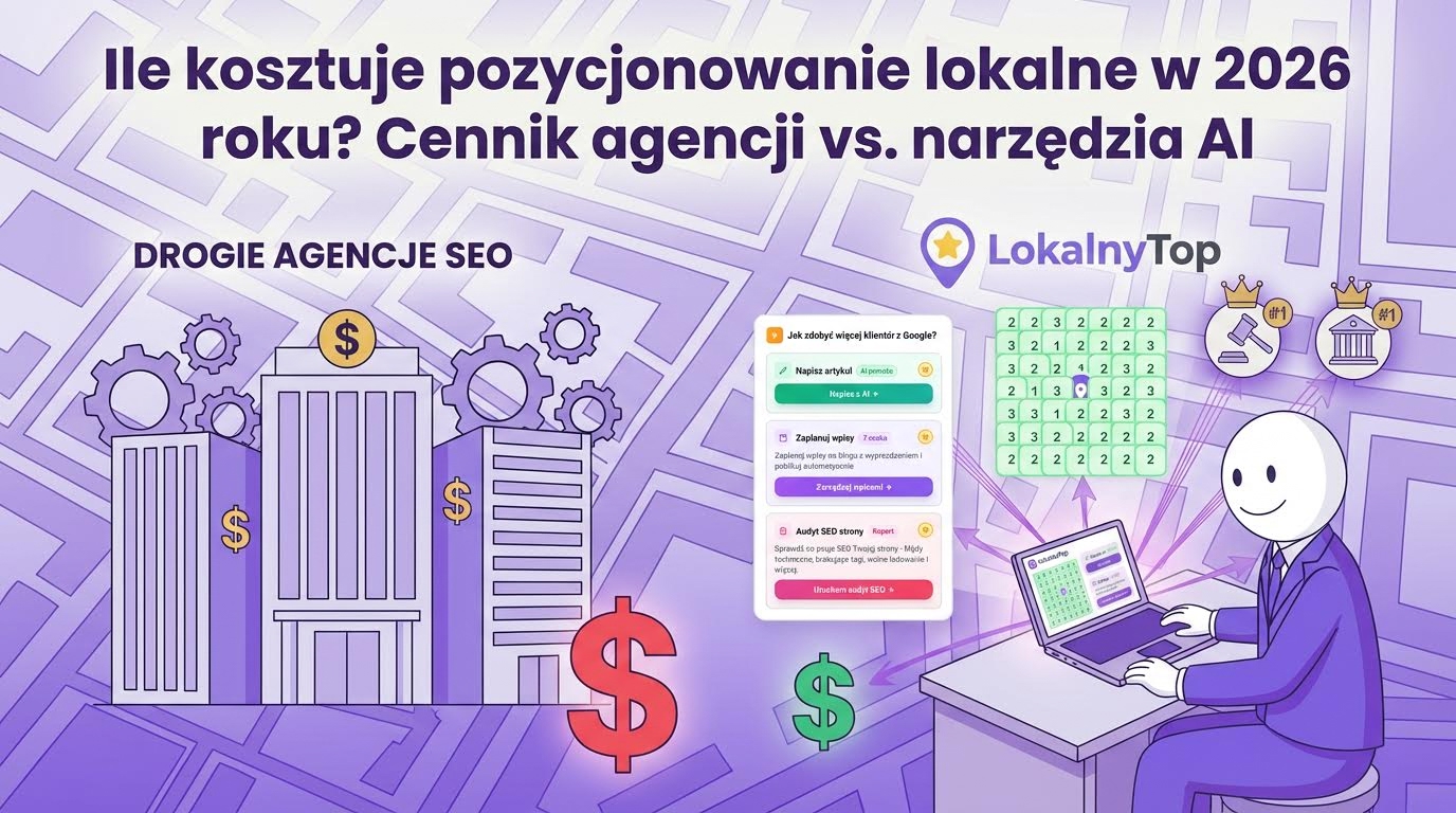 Ile kosztuje pozycjonowanie lokalne w 2026 roku? Cennik agencji vs. narzędzia AI