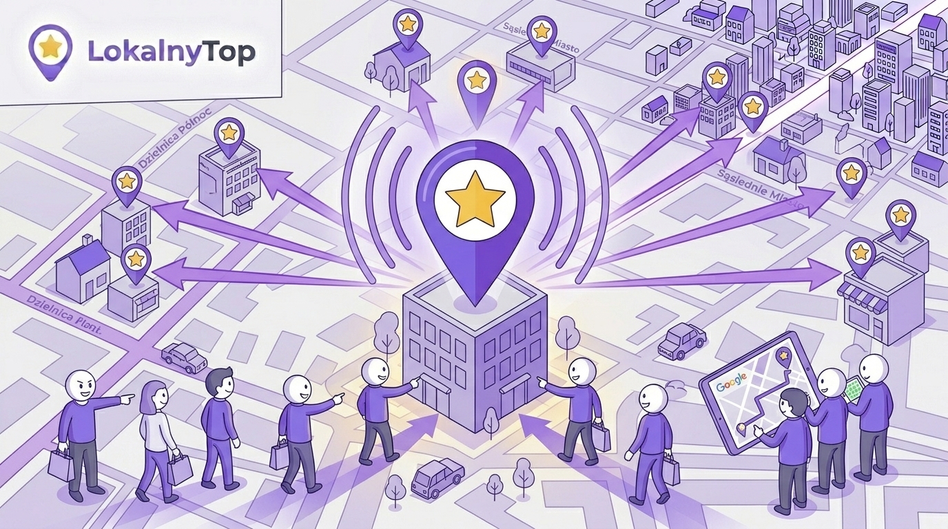 "Sufit Rankingowy" w Google Maps – jak przyciągać klientów z sąsiednich dzielnic i miast (nawet jeśli nie masz tam biura)?